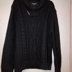 Classic Wool Blend Cable Knit Sweater Immagini - Made in Italy